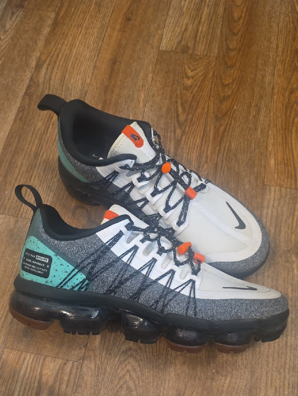 Nike Kids' Sneakers in White, Black, Teal & Orange